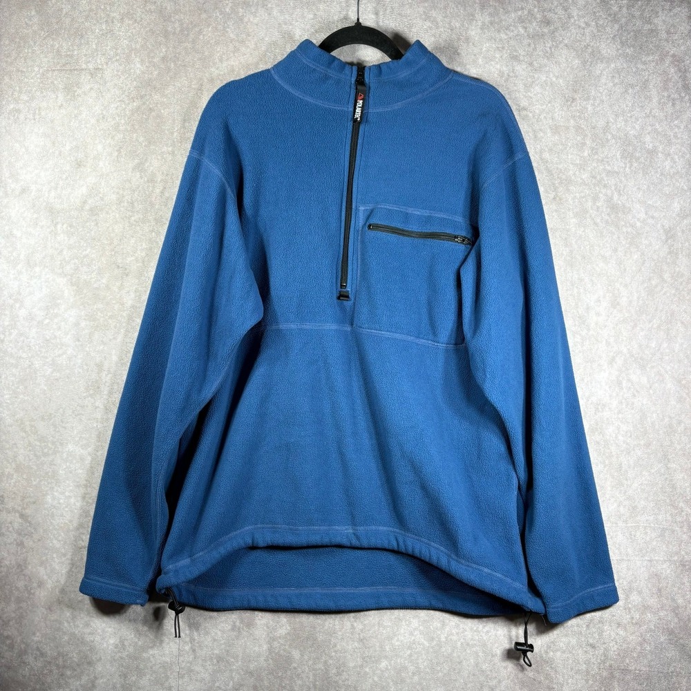 Vintage REI Polartec Fleece Sweater Mens‎ Large Blue Half Zip Pullover Outdoor